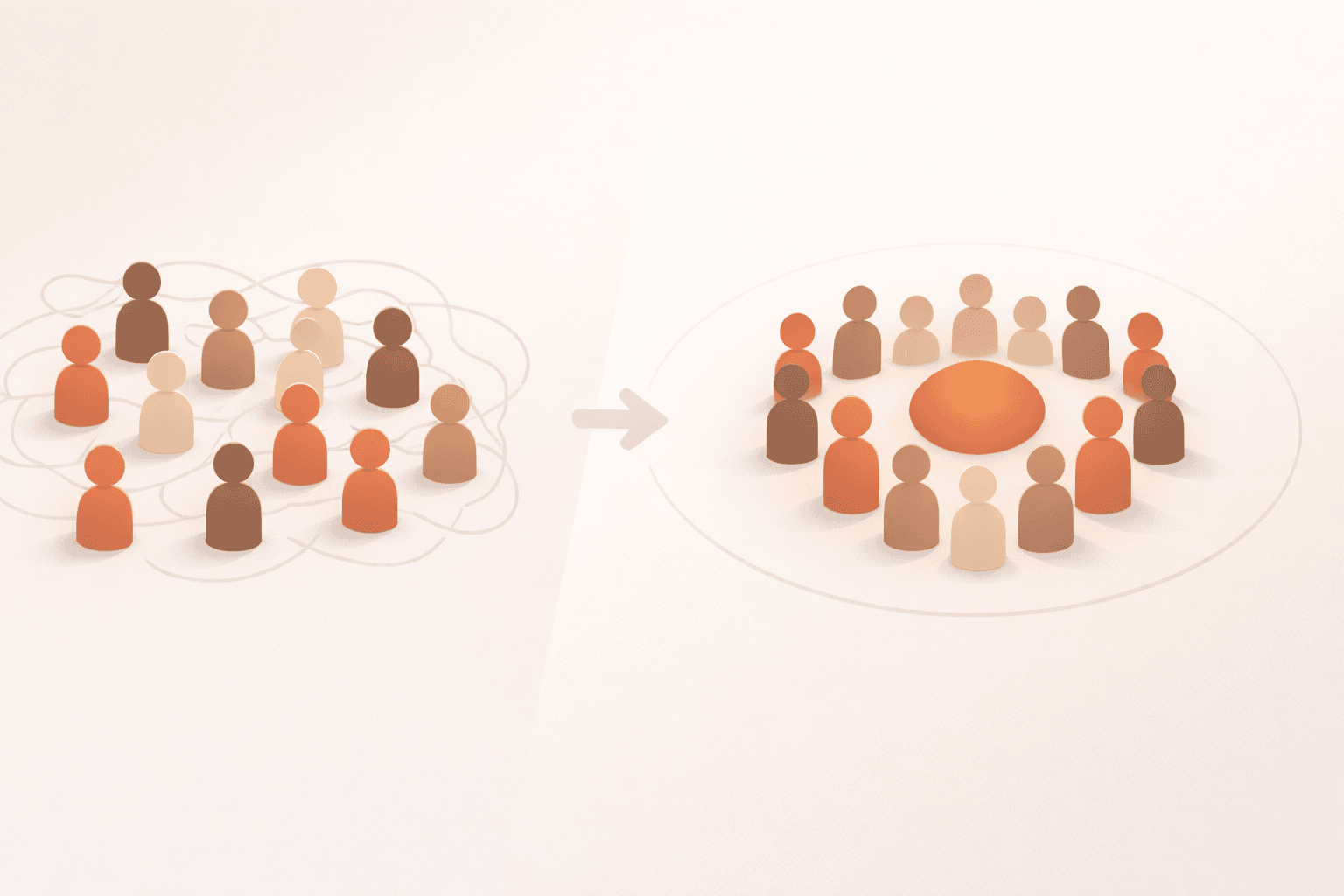 A group of friends coordinating their next meetup on their phones