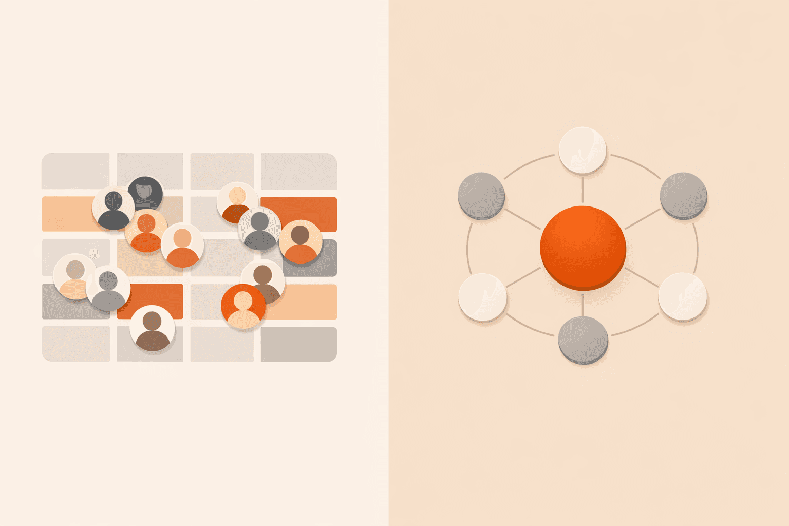 Shared calendar view contrasted with quorum-first recurring event coordination
