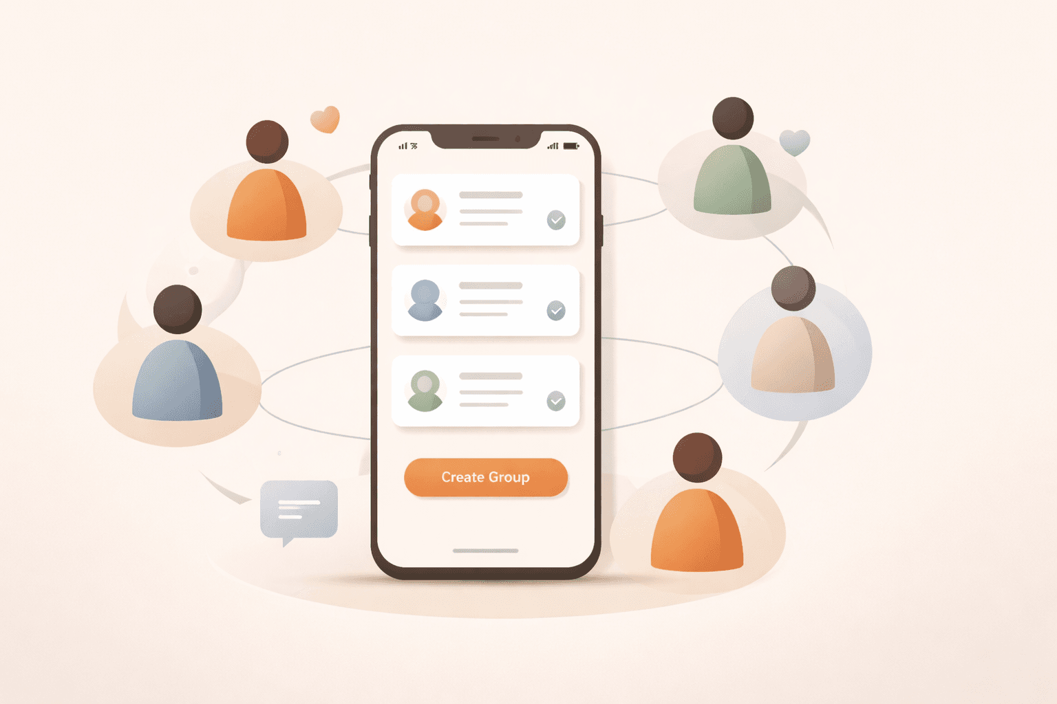 People coordinating recurring meetups in a social group management app dashboard